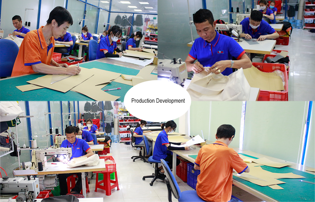 OEM bag factory in Vietnam, Custom backpack manufacture, Viet Farm Vision bag production line