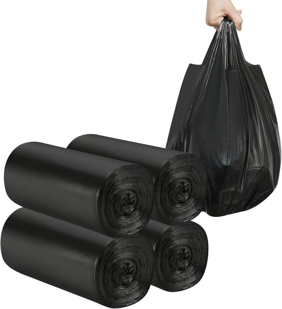 Thicken portable Small Garbage Bags for Office, Kitchen,Bedroom Trash Can,Strong Trash Bags（Black）