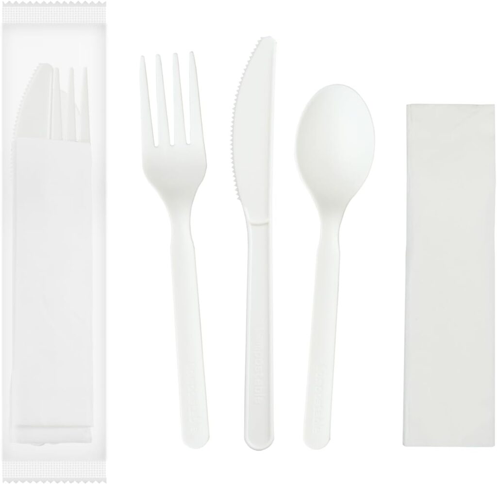 Compostable CPLA Cutlery Kits, BPI Certified