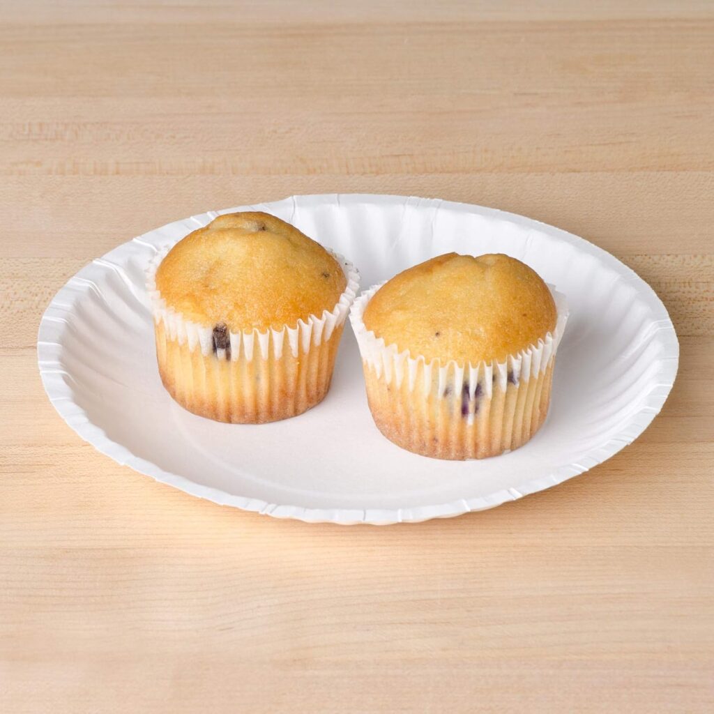 6 Inch Uncoated White Paper Plates, Disposable
