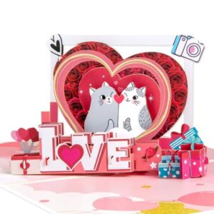ADORABLE LOVE CATS 3D POP UP CARDS