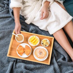 Bamboo Serving Trays with Handles