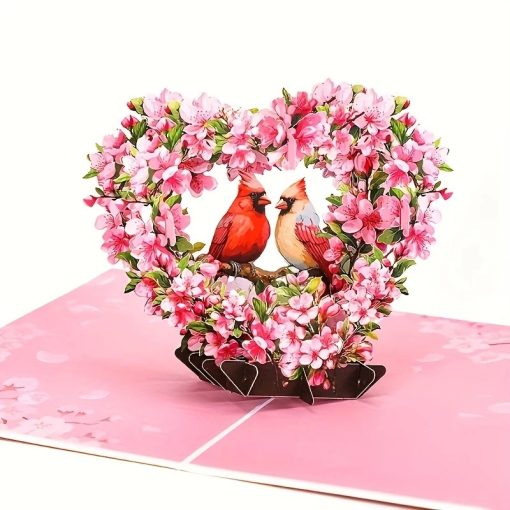 CARDINAL COUPLE 3D POP UP CARDS