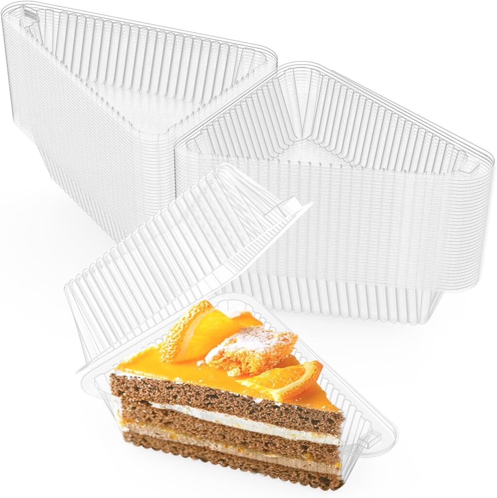 Cake Slice Plastic Containers