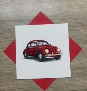 Custom car design quilling greeting cards Vietnam