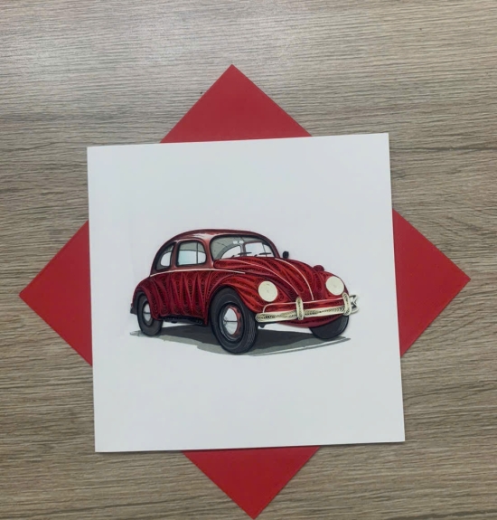 Custom car design quilling greeting cards Vietnam
