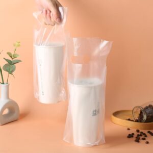 Clear Handle Drink Drinking Poly Plastic Packaging Bags