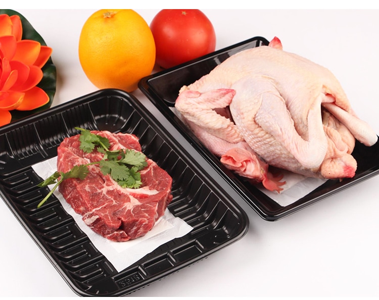 Disposable Plastic PP PET Packing Fruit Vegetable Meat Packaging Food Tray Use For Supermarkets