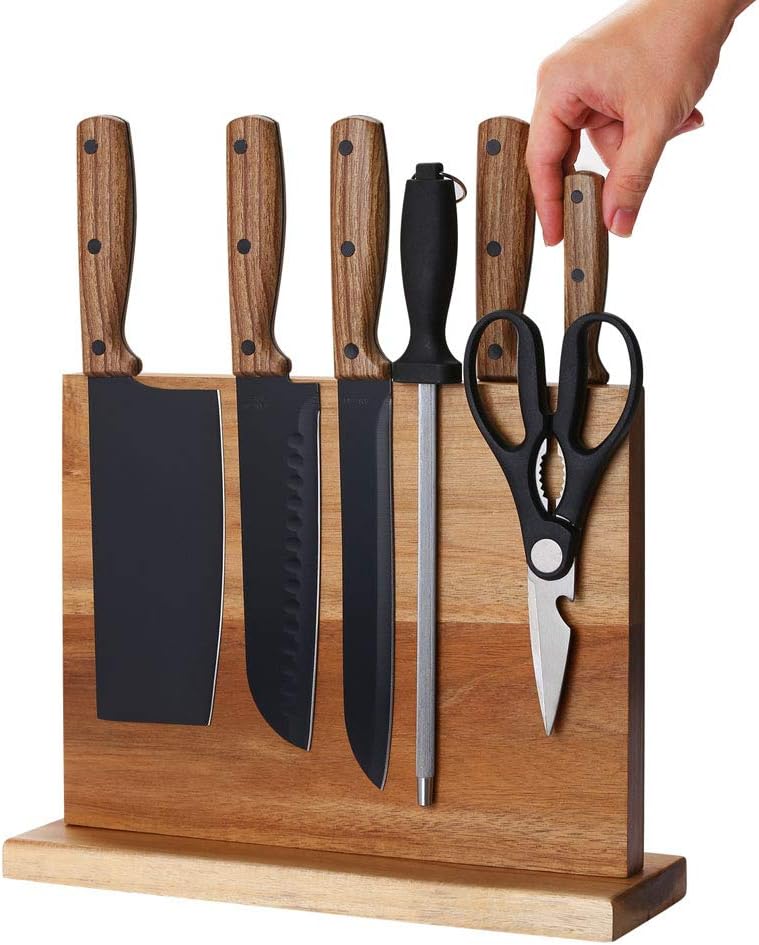 Home Kitchen Magnetic Knife Block Holder Rack