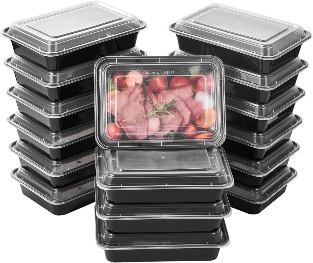 Meal Prep Plastic Food Storage Containers With Lids 28 oz