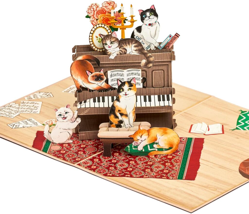 Piano Cats Pop Up Cards