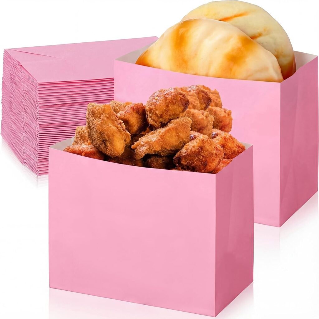 Pink Paper Bags Disposable Valentines Day