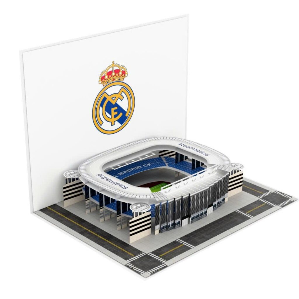 SANTIAGO BERNABEU 3D POP-UP CARDS - REAL MADRID NEW