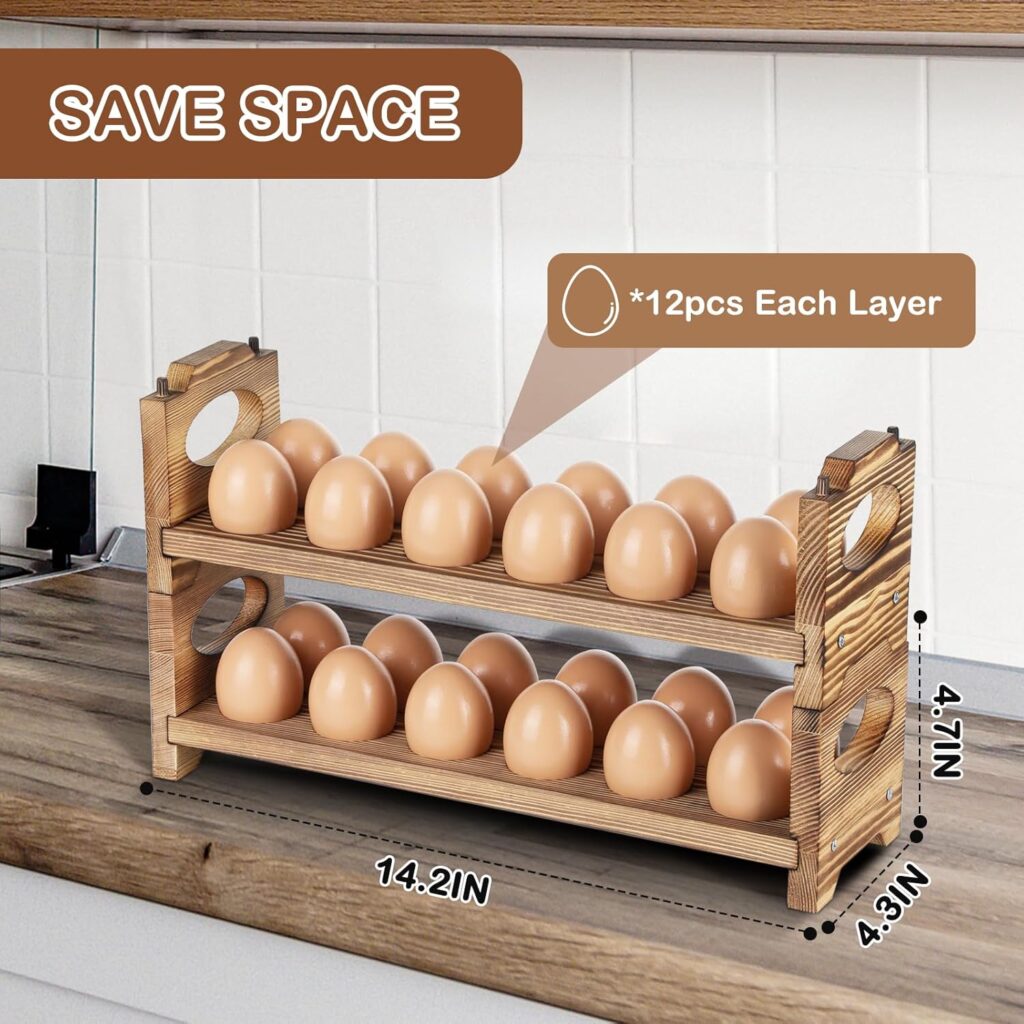 Wooden Egg Holder Countertop
