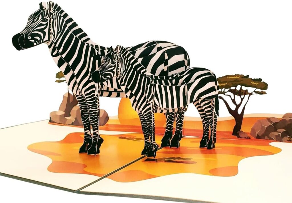 Zebras Pop Up Cards